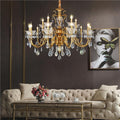 French Copper & K9 Crystal Chandelier
