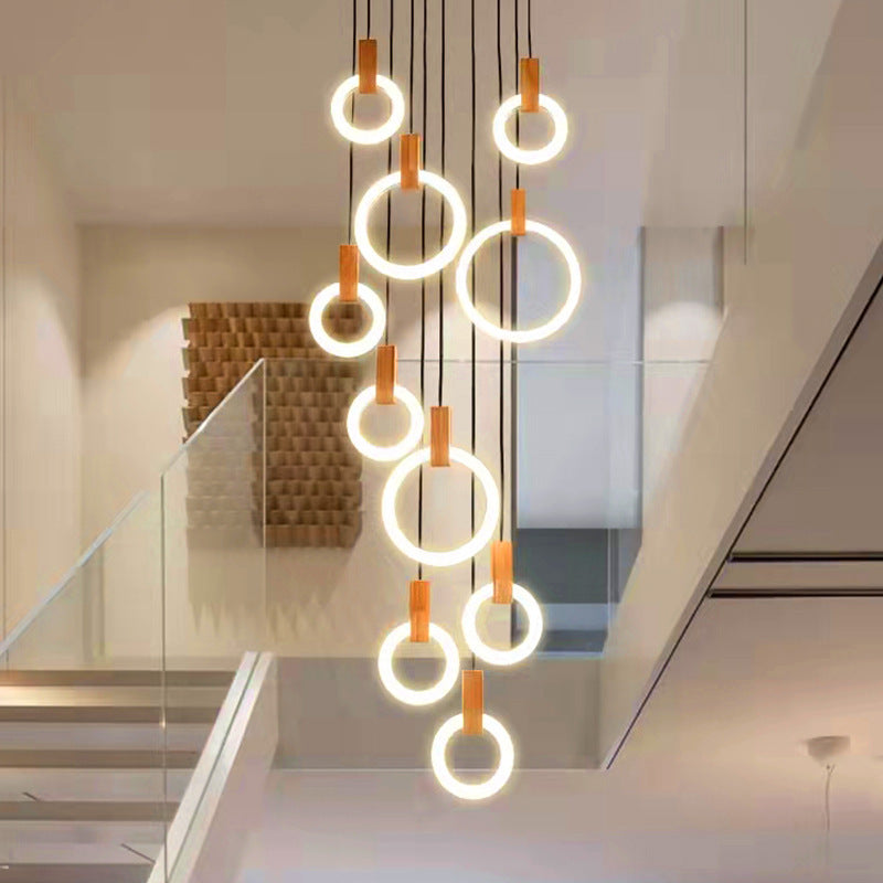 Modern Circular Staircase Chandelier