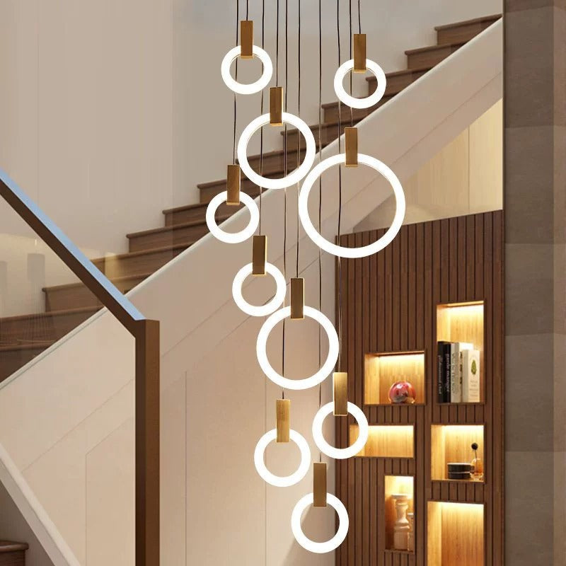 Modern Circular Staircase Chandelier