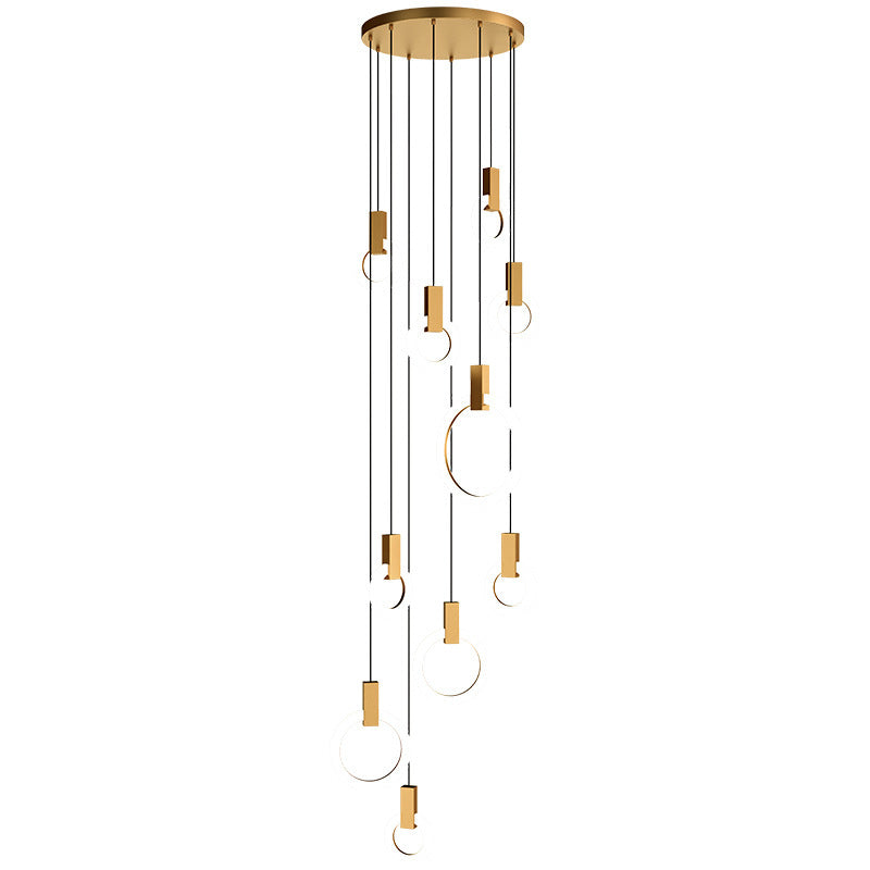 Modern Circular Staircase Chandelier