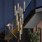 Crystal Bubble Stick Staircase Chandelier