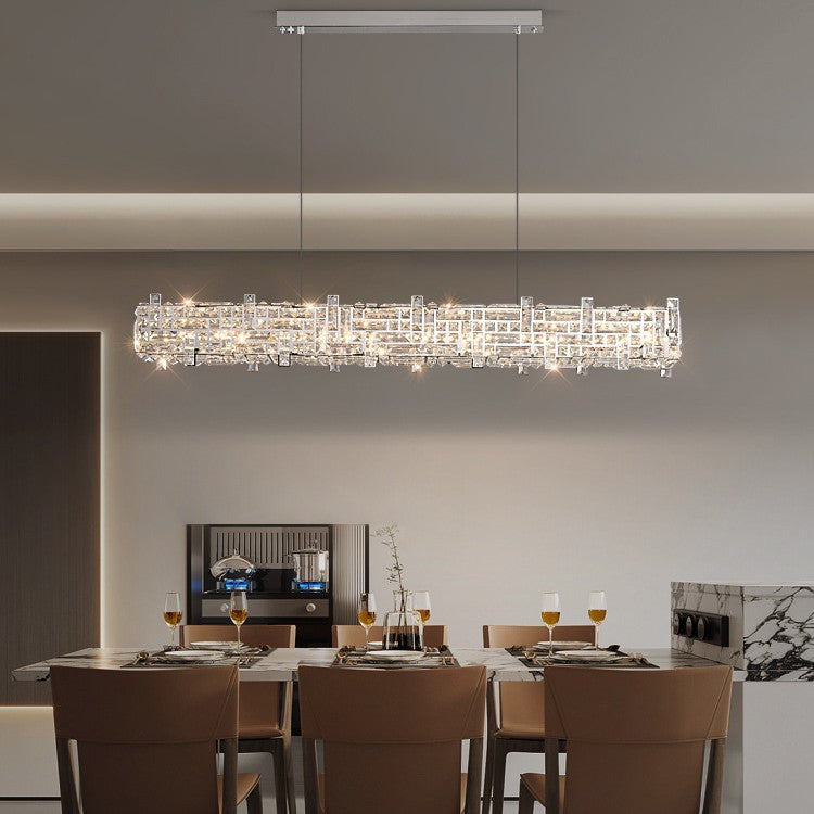 Modern Linear Crystal Chandelier