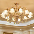 European Crystal Chandelier with Curved Arms