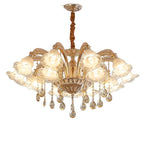 European Crystal Chandelier with Curved Arms