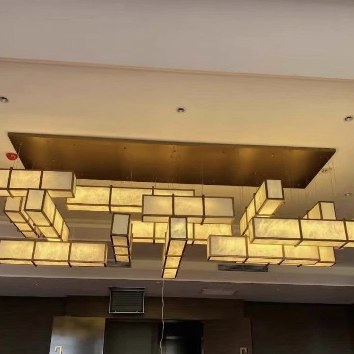 Asian-Inspired Rectangular Chandelier