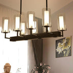 Modern Linear Glass Chandelier
