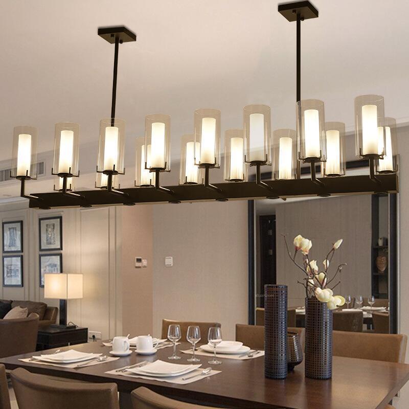 Modern Linear Glass Chandelier