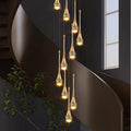 Raindrop Crystal Staircase Chandelier