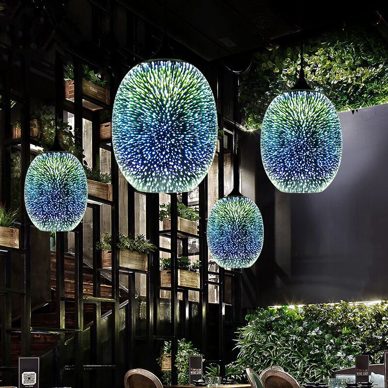 3D Fireworks Glass Pendant Light