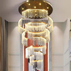 Spiral Crystal Ring Chandelier