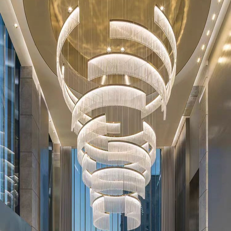 Spiral Crystal Ring Chandelier