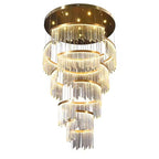 Spiral Crystal Ring Chandelier