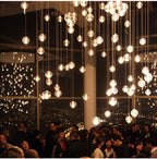 Large Glass Bubble Cluster Chandelier