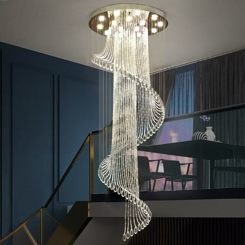 Helix Crystal Staircase Chandelier