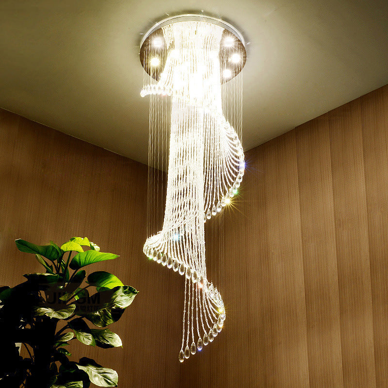 Helix Crystal Staircase Chandelier