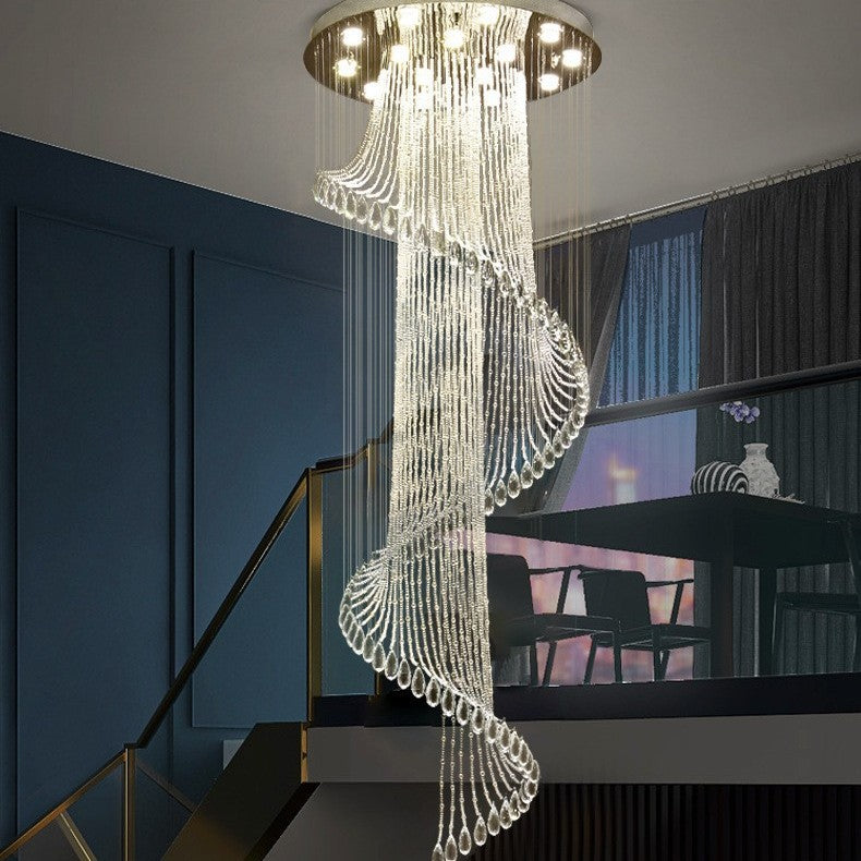 Helix Crystal Staircase Chandelier