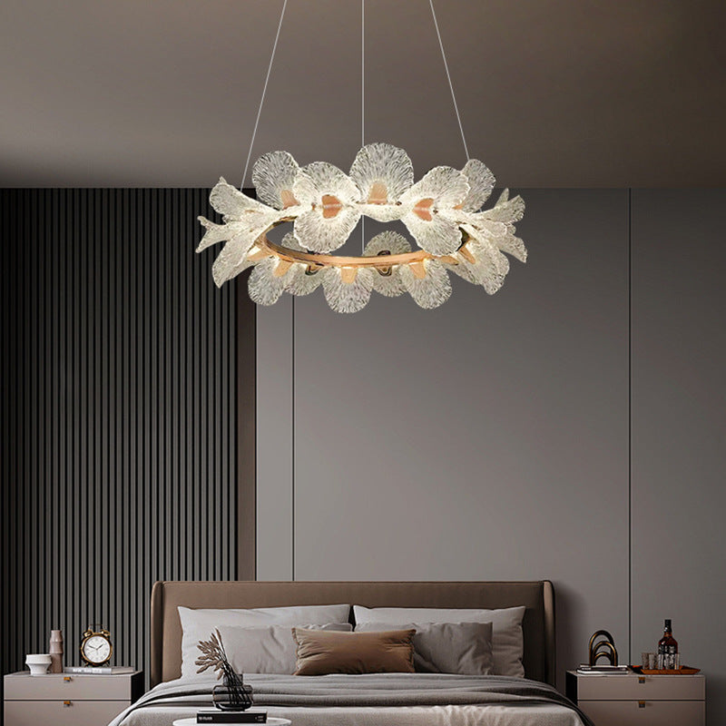 French Floral Acrylic Chandelier
