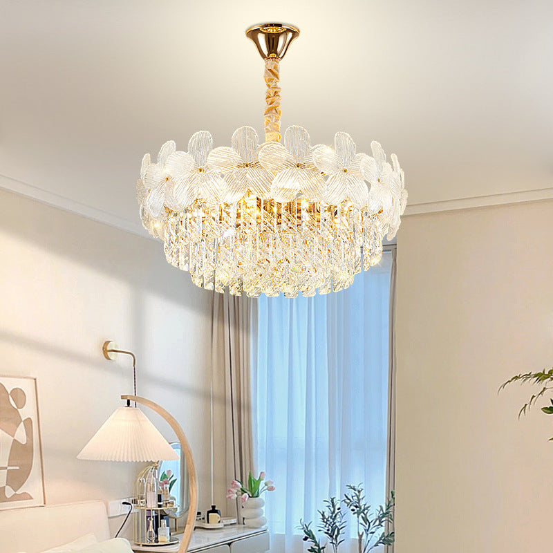 Crystal Flower Ceiling Chandelier