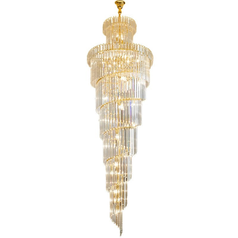 Crystal Spiral Waterfall Chandelier