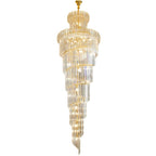 Crystal Spiral Waterfall Chandelier