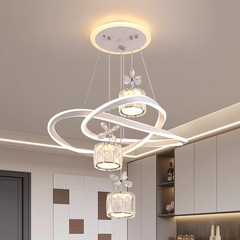 Infinity Ring LED Crystal Chandelier