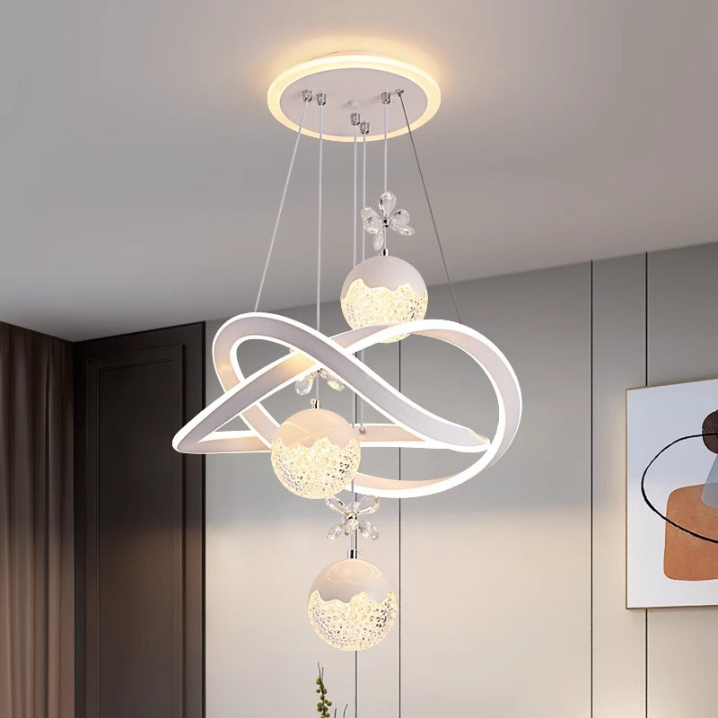Infinity Ring LED Crystal Chandelier