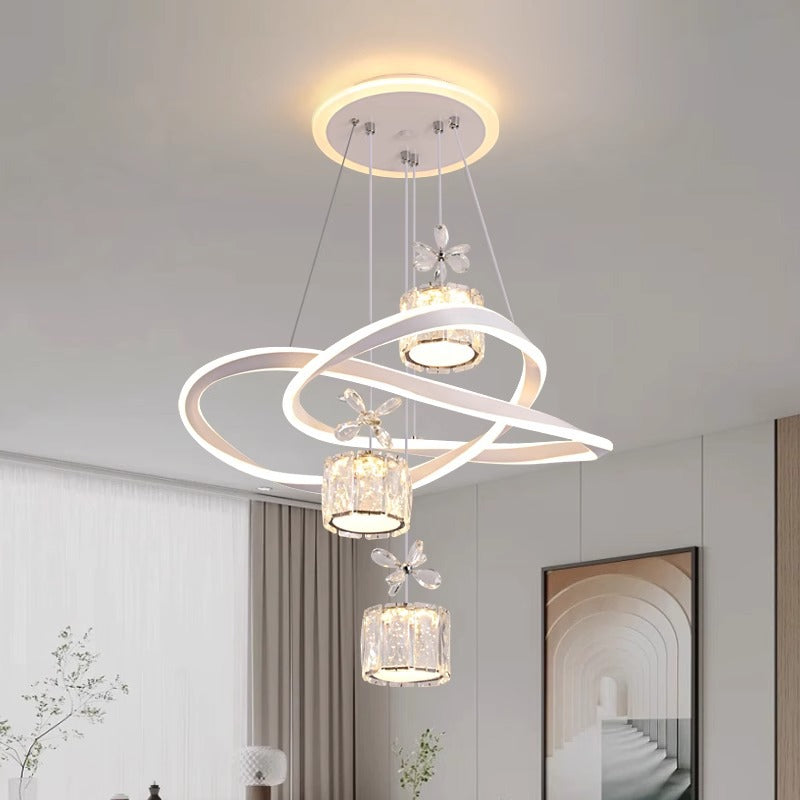 Infinity Ring LED Crystal Chandelier