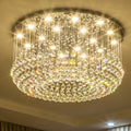 Round Crystal Flush Mount Chandelier
