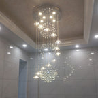 Spiral Crystal Foyer Chandelier