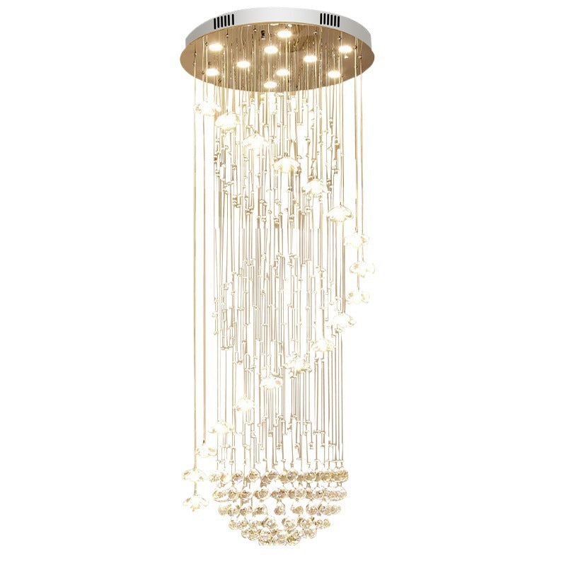 Spiral Crystal Foyer Chandelier