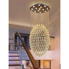 Globe-Shaped Crystal Waterfall Chandelier