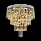 Square Crystal Flush Mount Chandelier