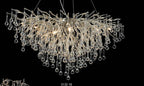 3132-10 clear glass chandelier full view
