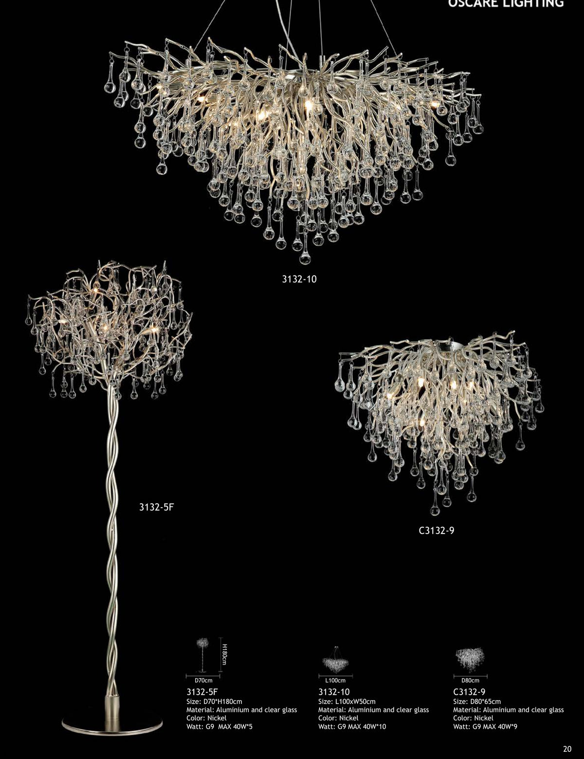3132 clear glass lighting collection catalog view and specifications