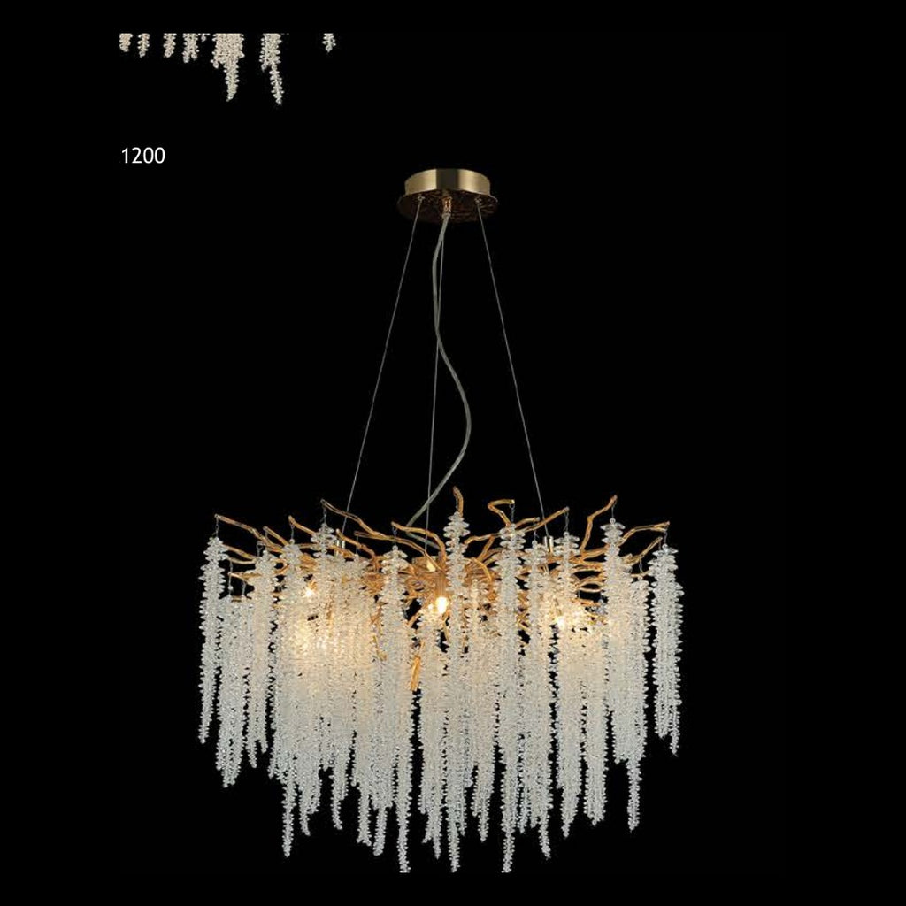 3136/D800 crystal branch chandelier full view