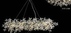 3137-22 clear crystal chandelier full view
