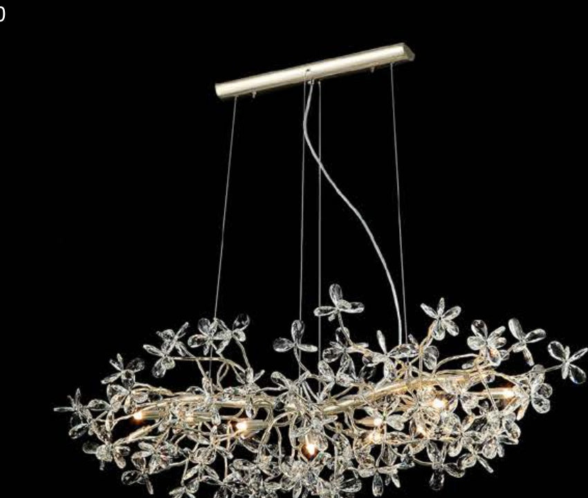 3137-L1200 clear crystal chandelier full view