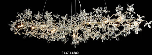 3137-L1800 clear crystal chandelier full view