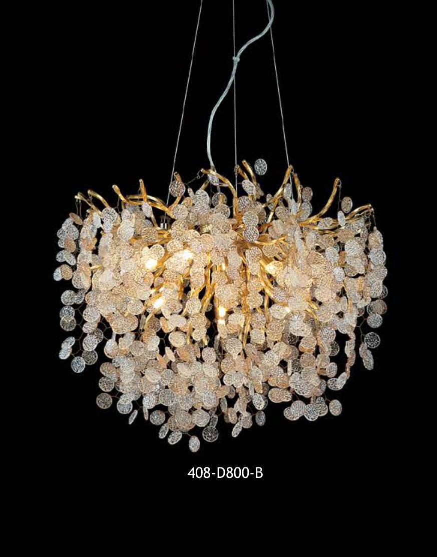 408-D800-B chandelier complete full view