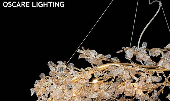 446-D1200 glass chandelier full view