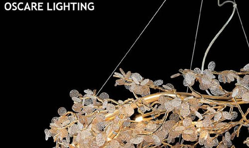 446-D1200 glass chandelier full view