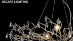 449-D1200 raw stone chandelier Nickel full view