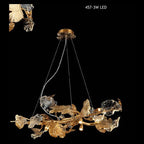 457-D1000LED clear glass chandelier full view