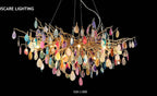 528-L1000 colorful glass chandelier full view