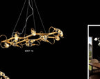 6007-16 glass chandelier full view