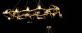 6007-22 glass chandelier full view