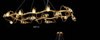 6007-22 glass chandelier full view