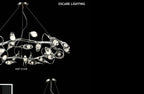6007-D1200 glass chandelier full view