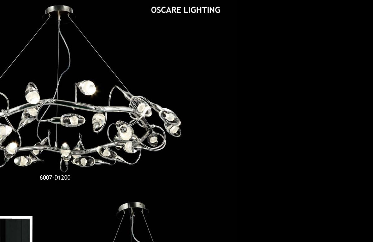 6007-D1200 glass chandelier full view