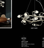 6007 glass chandelier dining room installation scene